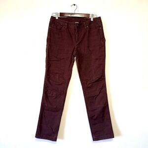 Duluth Trading Co Women's Burgundy Cargo Work Pants Size 8 Cotton Spandex‎ Blend